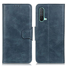 Leather Case Stands Flip Cover Holder M09L for OnePlus Nord CE 5G Blue