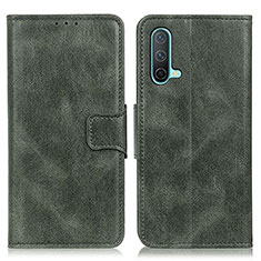 Leather Case Stands Flip Cover Holder M09L for OnePlus Nord CE 5G Green