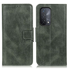 Leather Case Stands Flip Cover Holder M09L for Oppo A54 5G Green