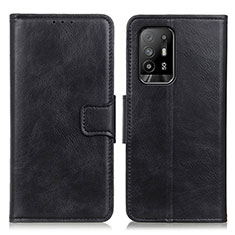 Leather Case Stands Flip Cover Holder M09L for Oppo A94 5G Black