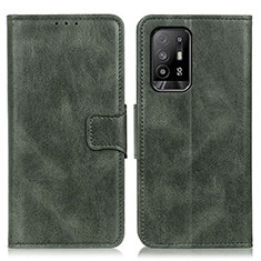 Leather Case Stands Flip Cover Holder M09L for Oppo A94 5G Green