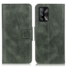 Leather Case Stands Flip Cover Holder M09L for Oppo F19 Green