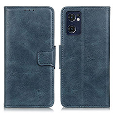 Leather Case Stands Flip Cover Holder M09L for Oppo Find X5 Lite 5G Blue