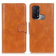 Leather Case Stands Flip Cover Holder M09L for Oppo Reno5 A Brown