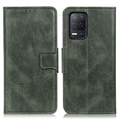 Leather Case Stands Flip Cover Holder M09L for Realme 8 5G Green