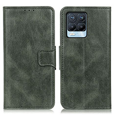 Leather Case Stands Flip Cover Holder M09L for Realme 8 Pro Green