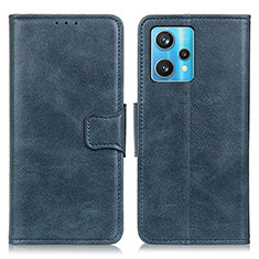 Leather Case Stands Flip Cover Holder M09L for Realme 9 5G Blue