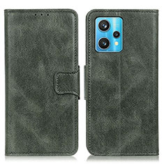 Leather Case Stands Flip Cover Holder M09L for Realme 9 5G Green