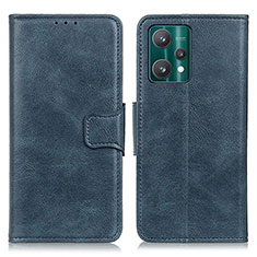 Leather Case Stands Flip Cover Holder M09L for Realme 9 Pro+ Plus 5G Blue