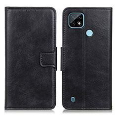 Leather Case Stands Flip Cover Holder M09L for Realme C21 Black