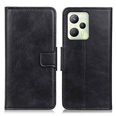 Leather Case Stands Flip Cover Holder M09L for Realme Narzo 50A Prime Black