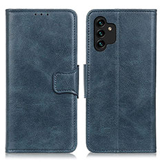 Leather Case Stands Flip Cover Holder M09L for Samsung Galaxy A13 4G Blue