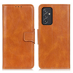 Leather Case Stands Flip Cover Holder M09L for Samsung Galaxy A54 5G Brown