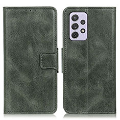 Leather Case Stands Flip Cover Holder M09L for Samsung Galaxy A73 5G Green