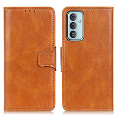 Leather Case Stands Flip Cover Holder M09L for Samsung Galaxy F23 5G Brown