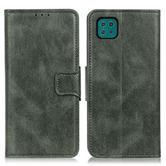 Leather Case Stands Flip Cover Holder M09L for Samsung Galaxy F42 5G Green