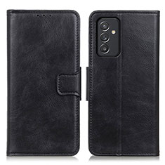 Leather Case Stands Flip Cover Holder M09L for Samsung Galaxy M14 5G Black