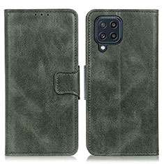 Leather Case Stands Flip Cover Holder M09L for Samsung Galaxy M32 4G Green