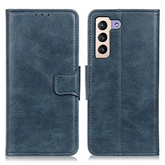 Leather Case Stands Flip Cover Holder M09L for Samsung Galaxy S21 FE 5G Blue