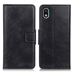 Leather Case Stands Flip Cover Holder M09L for Sony Xperia Ace III SO-53C Black