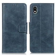 Leather Case Stands Flip Cover Holder M09L for Sony Xperia Ace III SOG08 Blue