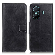 Leather Case Stands Flip Cover Holder M09L for Vivo T1 Pro 5G Black