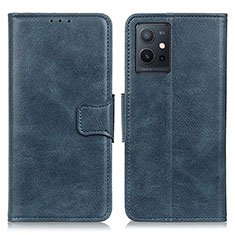 Leather Case Stands Flip Cover Holder M09L for Vivo Y75 5G Blue