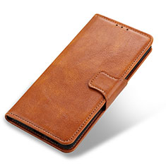 Leather Case Stands Flip Cover Holder M09L for Xiaomi Mi 10i 5G Brown