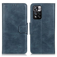 Leather Case Stands Flip Cover Holder M09L for Xiaomi Mi 11i 5G (2022) Blue