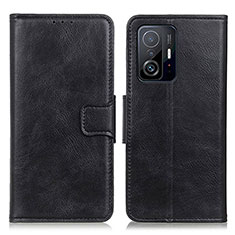 Leather Case Stands Flip Cover Holder M09L for Xiaomi Mi 11T Pro 5G Black