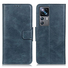 Leather Case Stands Flip Cover Holder M09L for Xiaomi Mi 12T 5G Blue