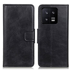 Leather Case Stands Flip Cover Holder M09L for Xiaomi Mi 13 5G Black