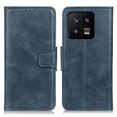 Leather Case Stands Flip Cover Holder M09L for Xiaomi Mi 13 5G Blue