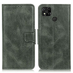 Leather Case Stands Flip Cover Holder M09L for Xiaomi POCO C31 Green