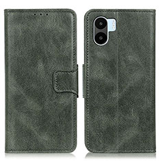 Leather Case Stands Flip Cover Holder M09L for Xiaomi Poco C50 Green