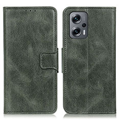 Leather Case Stands Flip Cover Holder M09L for Xiaomi Poco X4 GT 5G Green