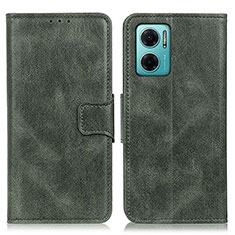 Leather Case Stands Flip Cover Holder M09L for Xiaomi Redmi 10 5G Green