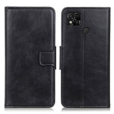 Leather Case Stands Flip Cover Holder M09L for Xiaomi Redmi 9C Black