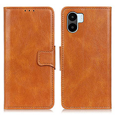 Leather Case Stands Flip Cover Holder M09L for Xiaomi Redmi A2 Plus Brown