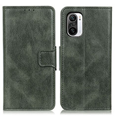 Leather Case Stands Flip Cover Holder M09L for Xiaomi Redmi K40 Pro 5G Green