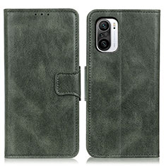 Leather Case Stands Flip Cover Holder M09L for Xiaomi Redmi K40 Pro+ Plus 5G Green