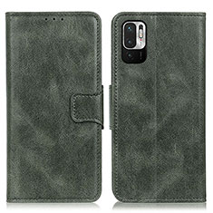 Leather Case Stands Flip Cover Holder M09L for Xiaomi Redmi Note 10 JE 5G Green