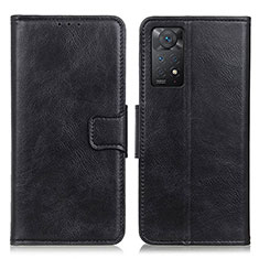 Leather Case Stands Flip Cover Holder M09L for Xiaomi Redmi Note 11 Pro 5G Black