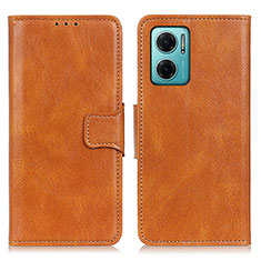 Leather Case Stands Flip Cover Holder M09L for Xiaomi Redmi Note 11E 5G Brown