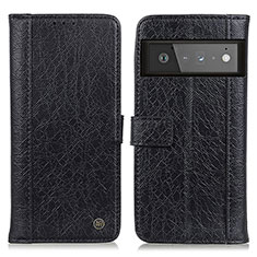 Leather Case Stands Flip Cover Holder M10L for Google Pixel 6 Pro 5G Black
