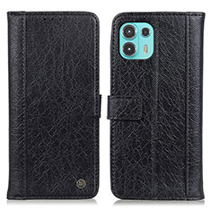 Leather Case Stands Flip Cover Holder M10L for Motorola Moto Edge 20 Lite 5G Black