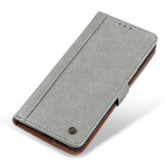 Leather Case Stands Flip Cover Holder M10L for OnePlus 9 5G Gray