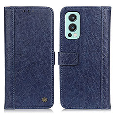 Leather Case Stands Flip Cover Holder M10L for OnePlus Nord 2 5G Blue