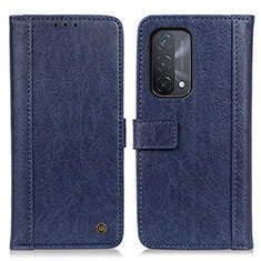 Leather Case Stands Flip Cover Holder M10L for Oppo A54 5G Blue