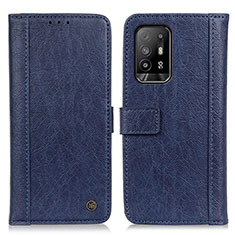 Leather Case Stands Flip Cover Holder M10L for Oppo A94 5G Blue